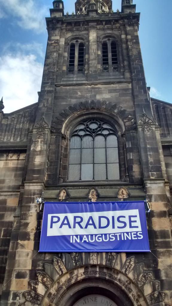 JenniKayDouglas's tweet photo. Thanks to th BRILLIANT techs @ @ParadiseGreenUK we are SO READY &amp; excited to play Augustine's 9:30 tonight! @edfringe http://t.co/3FL91kWQbP