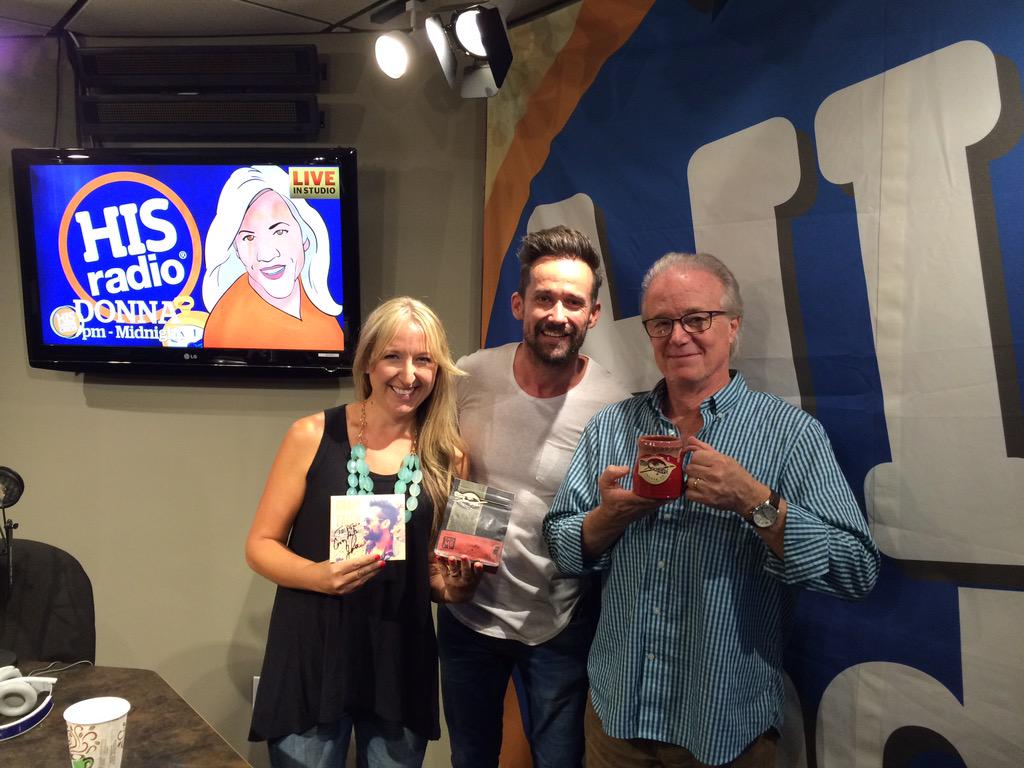 JohnWallermusic's tweet photo. Brought some #crazyfaithcoffee @robdempsey @alisonstorm @jimmann on @HisRadio #CrazyFaith #WarRoomMovie http://t.co/tiALe39krl