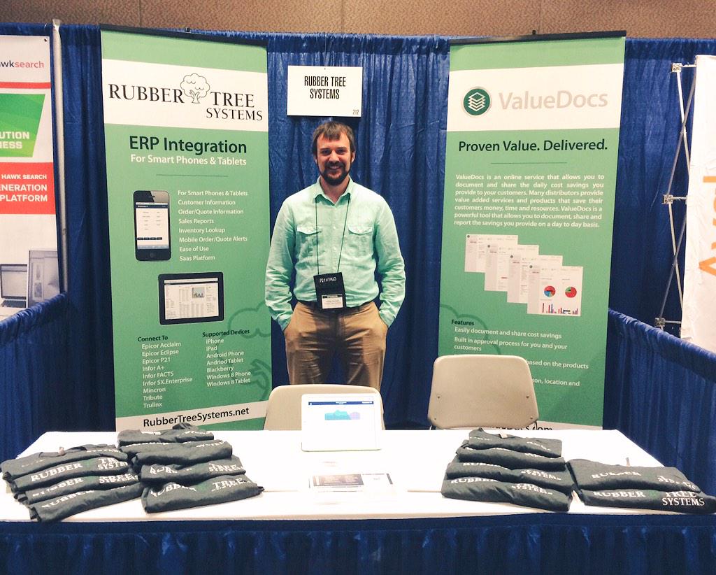 RubberTreeSys's tweet photo. Stop by our booth # 212 today and meet our programmers, Justin and CC!! #P21 #P21WWUG #connect2015 http://t.co/vICyu7iHne