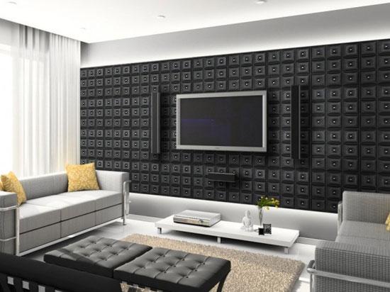 Love this use of our faux leather wall panels...ow.ly/RhMek via <a href="/Ceiling_Tiles/">DC Tiles</a>