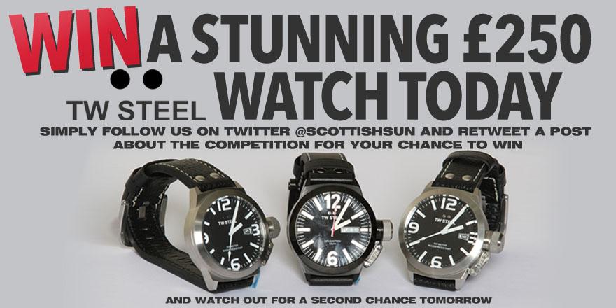 ScottishSun's tweet photo. RT for your chance to win a stunning @TWSTEEL_UK watch worth £250: http://t.co/cHHHXTI6vL http://t.co/keL0B61bV7