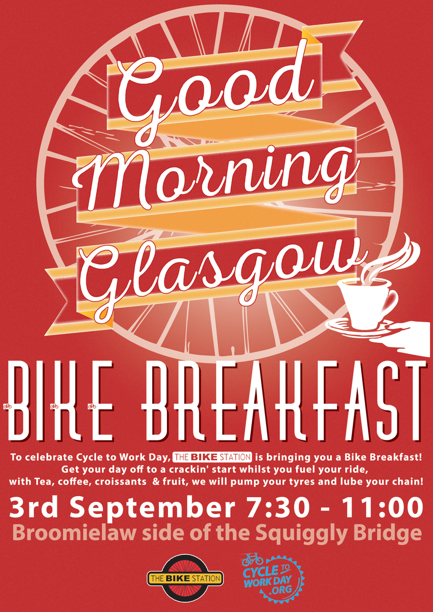 better_way's tweet photo. To celebrate @cycletoworkday we are hosting a free bike breakfast! Bike servicing, tea, coffee, croissants and fruit! http://t.co/ycyade7Nkl