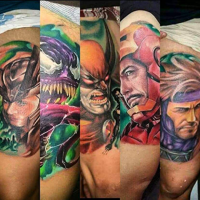 marvel character tattoo