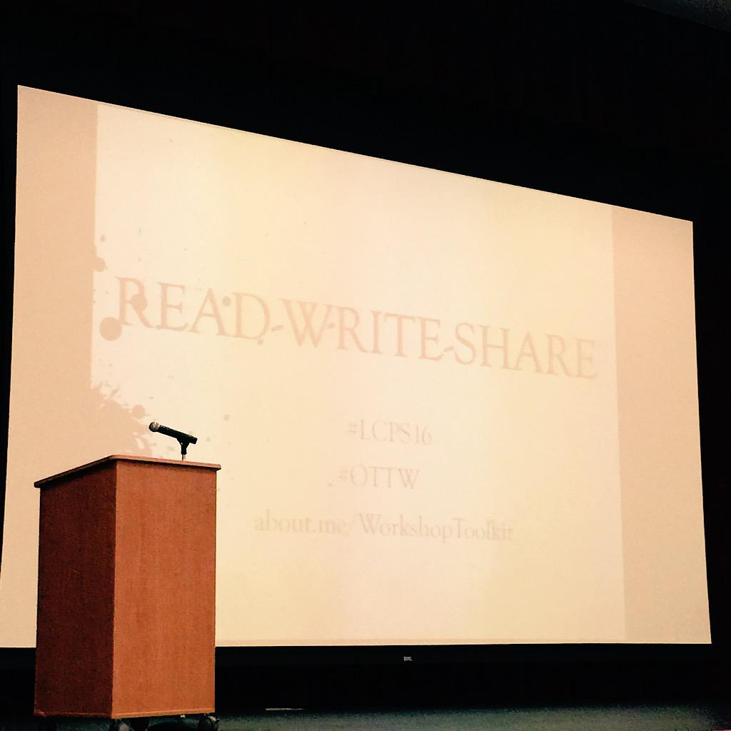 becky_coffin_'s tweet photo. Happy Monday! Excited for a fun day of PD! #readwriteshare #OTTW #LCPS16 #LoudounEnglishTeachers http://t.co/ZkiNUZgtrl