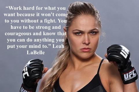 BraceFaceAdult's tweet photo. Work hard for what you want because it won't come to you without a fight! #motivationmonday  #RondaRousey http://t.co/yENST67hD7