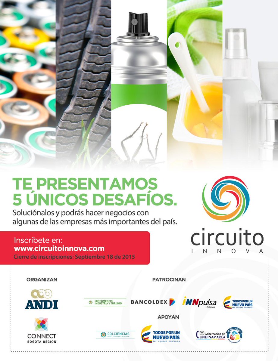 MincienciasCo's tweet photo. ¿Te gustaría hacer negocios con algunas de las principales empresas del país? Inscríbete en: http://t.co/Bx2D8hmuOg http://t.co/VAwKckZiQw