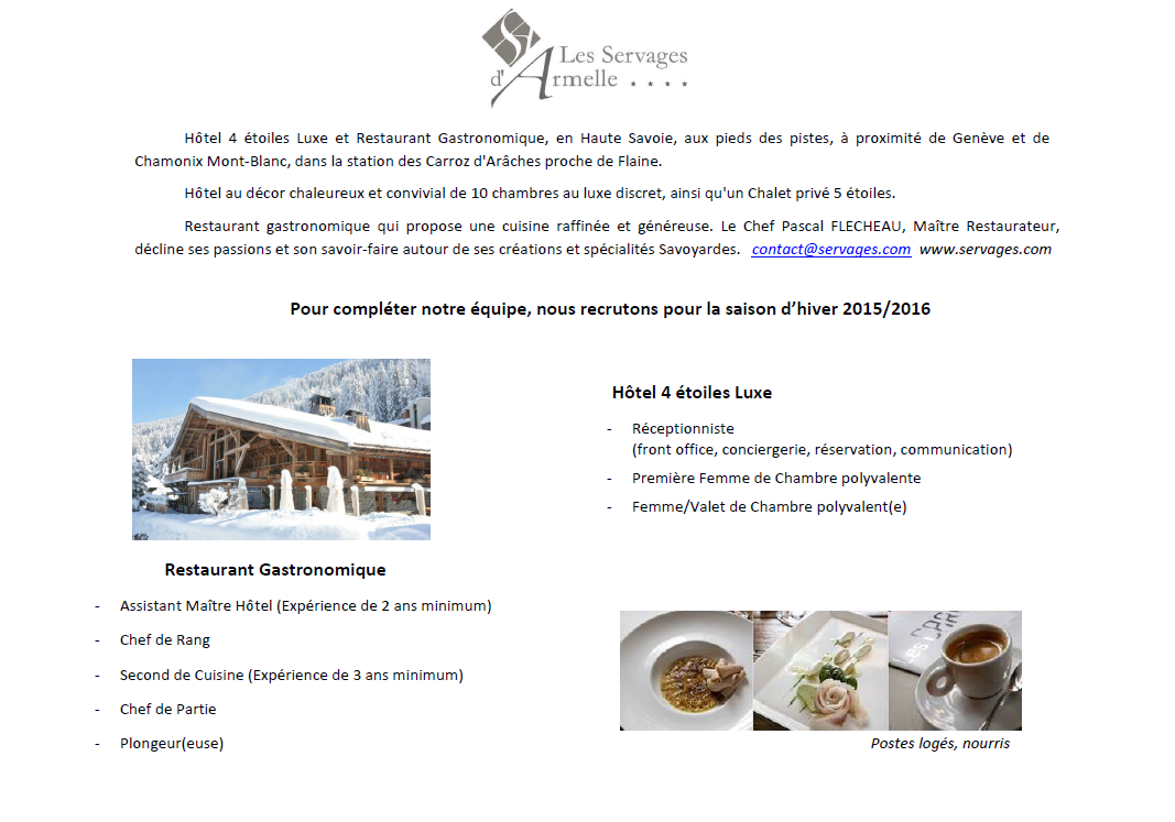 SERVAGES's tweet image. SAISON HIVER 2015/2016