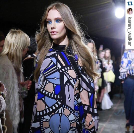 LAFW's tweet photo. #Repost @karenwalker・・・
#KWTimeMachine Batten Sleeved Dress 💙 @marnieharris photo by @CaitlanMitchell http://t.co/vCPHdiwiWF