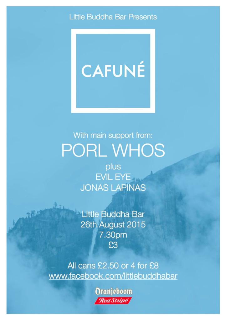 CafuneBand's tweet image. CAFUNÉ - PORL WHOS - EVIL EYE - JONAS LAPINAS