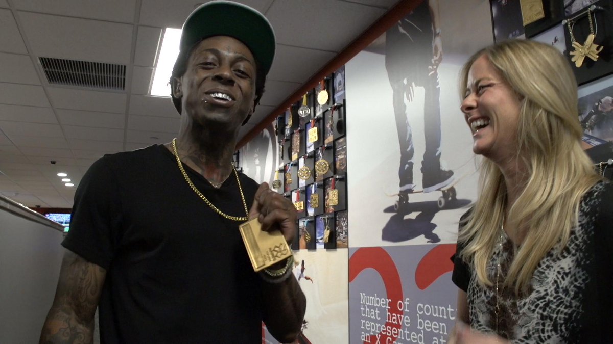 XGames's tweet photo. Lil Wayne invented “bling bling.”

So, we hooked him up with some #XGames hardware! http://t.co/mEExcRD1ub
