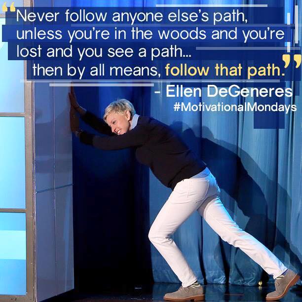 SureCutInc's tweet image. "Never follow anyone else's path, unless you're in the woods and you're lost and you see a path.." #mondaymotivation