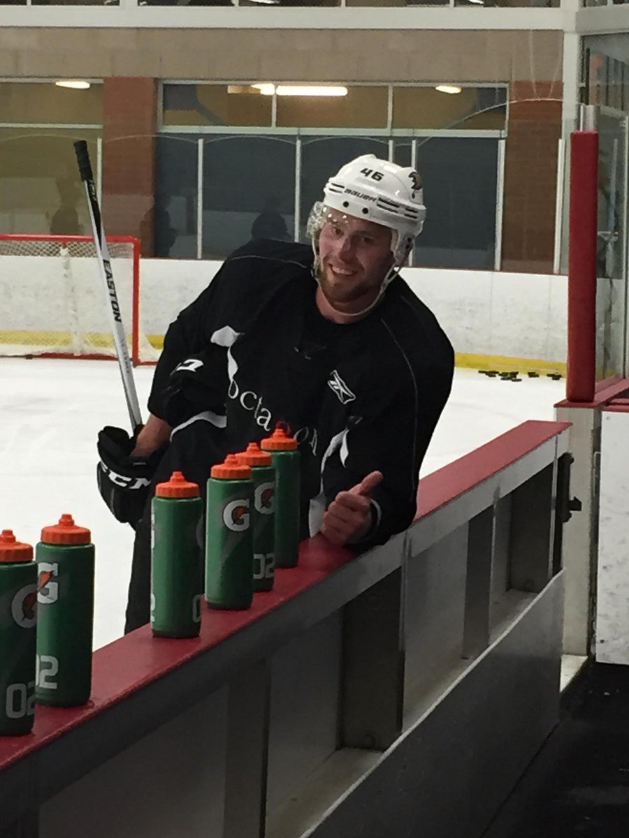 Jiri Sekac on the ice at the #OctagonHockeyProCamp in Montreal.