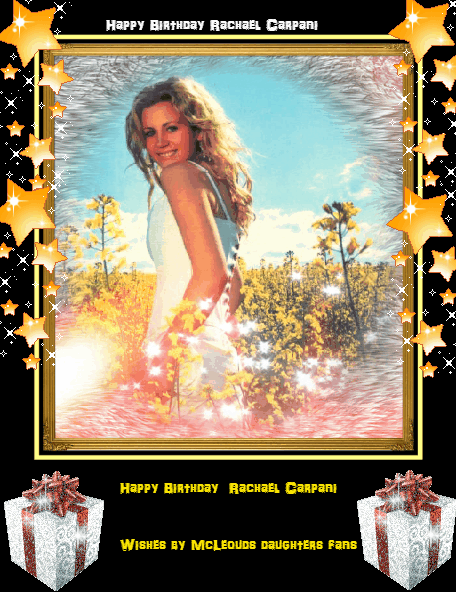  24 August. Happy Birthday Rachael Carpani 

I made this card ;) for your page on message 