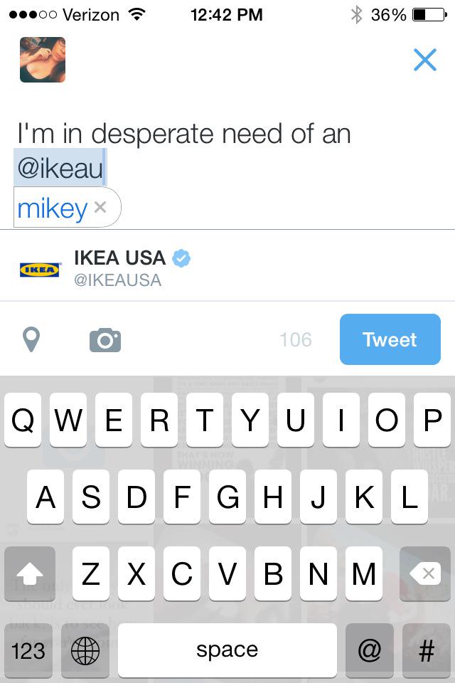 katiescarlettx0's tweet image. Okay autocorrect, I see you. @iammikeyp #mikeyp #whoneedsikea #ineedtochargemyphone