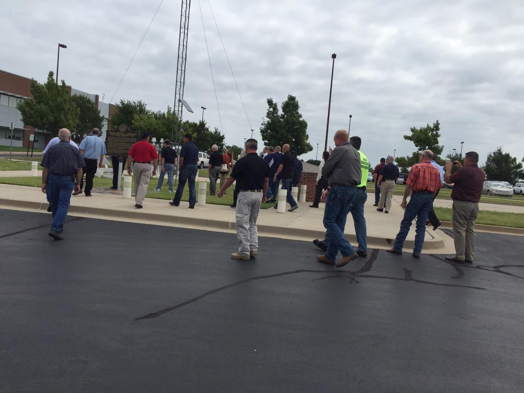OKfirstManager's tweet image. OK, KS, &amp;amp; TX EMs visit Crawford @okmesonet site during the Cert class. Here thru Thurs #okwx #kswx #txwx