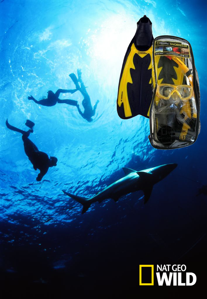 NatGeoEspana's tweet photo. Última semana para llevarte a casa un kit de buceo exclusivo de NationalGeographic: http://t.co/e8EIGwLdve #SharkFest http://t.co/zsNh78yoPU