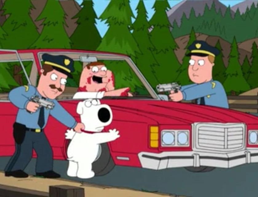 FamilyGuyQs's tweet photo. "I don't appreciate drug addicts in my town, I'm a Family Guy."
"Ah! Ah! Ah! He said it!" http://t.co/O2BZeRsA7Y