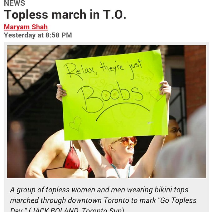 Hey look, I'm in the news. Too bad my boobs got censored. #gotopless #freethenipple http://t.co/LyBr