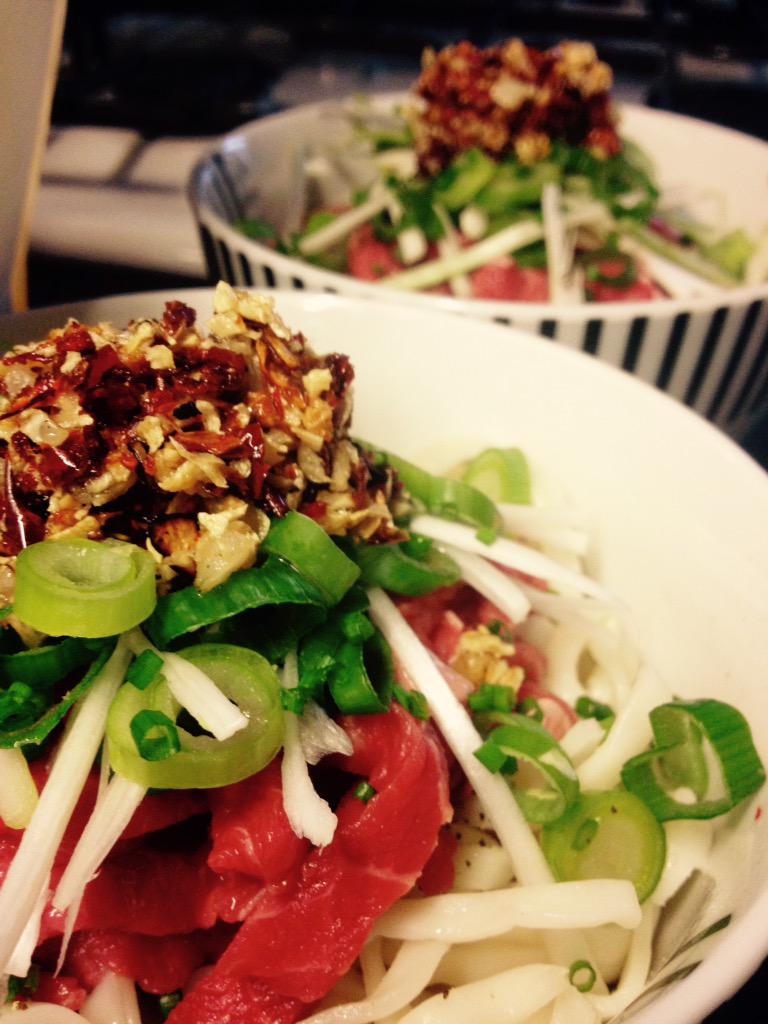 Chilli Beef Noodle soup for my poorly wife tonight. This will put hairs in her chest!