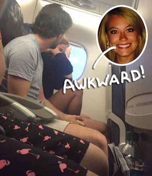 PerezHilton's tweet photo. AWKWARD! A woman live tweets a couple’s devastating #planebreakup! READ HERE! http://t.co/P4b10ejFDg http://t.co/dAzVUWYxQW