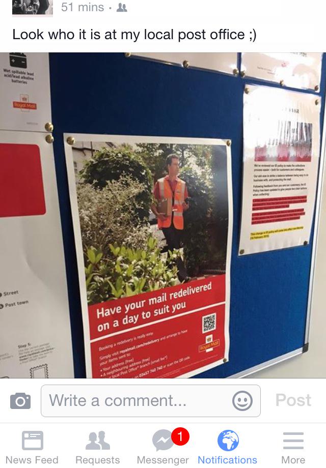 Instantfilmprod's tweet image. @RoyalMail I am still on your wall unpaid and exploited. #modelrights #unpaid #royalmailcouldnotcareless