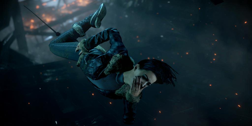 PlayStation's tweet photo. I’m upside down in a mine, dangling by a thick rope. Look, a ledge! Do I #CutRope or #SwingtoLedge? #TweetUntilDawn http://t.co/txvpF3QJYy