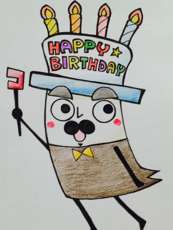 ムッシュ コイケヤ No Twitter かわいいイラストであーる ﾉ Rt Mu Cho104 祝ムッシュ ムッシュお誕生日おめでとう O ムッシュにバースデー帽子をのせてみましたよ W B Http T Co Uofsw8gnnh