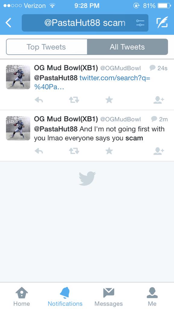PastaHut88's tweet photo. @OGMudBowl http://t.co/s9ZOpQLlKf