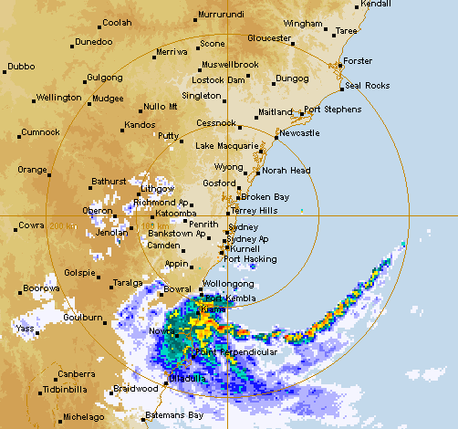 Rain radar sydney