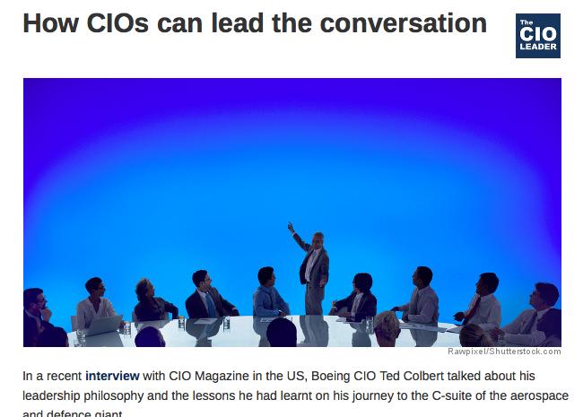MITSloanExecEd's tweet photo. How CIOs can lead the conversation. http://t.co/ffCWr0jqaL  http://t.co/qlFhgvTh3a @TheCIOLeader