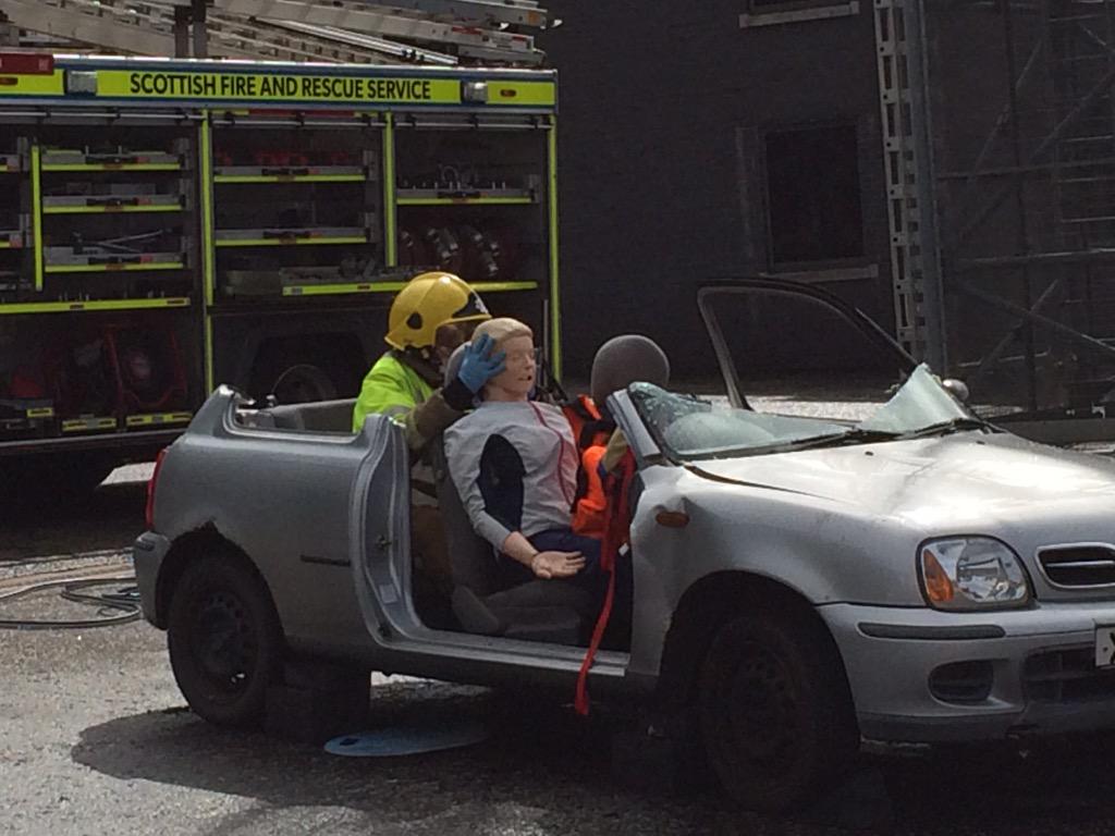 MathesonMichael's tweet photo. Thanks to @ScotFire_Oban for the RTC demo today as part of the 'Cut It Out' campaign. #ObanCab http://t.co/mlr8s2JOzV