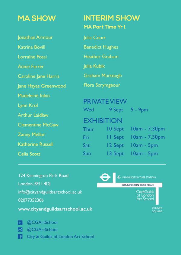 lorrainefossi's tweet photo. @ImageTheories: Would you pls RT: It's our MA Show 9-13 Sept - PV: Wed 9 Sept 5-9pm at City&amp;Guild, London Se11 4DJ  http://t.co/yFMwGlmu2b
