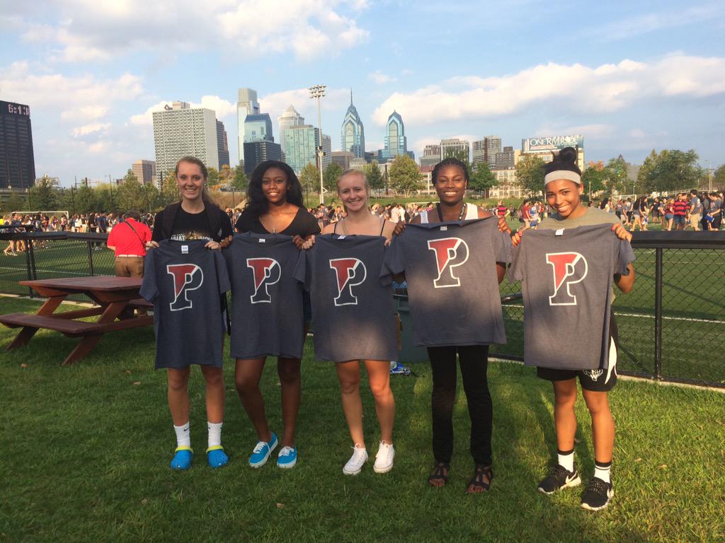 PennWBB's tweet photo. What a GREAT DAY for @pennathletics to greet the class of 2019 at Penn Parkππβ€οΈπ #Welcome2Penn #PennPride #ImPact http://t.co/J2ypY8c5wd