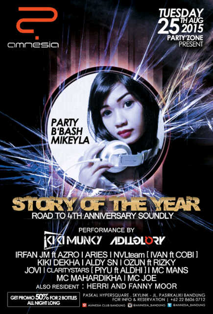 #TONIGHT 25'08'2015 "STORYOFTHEYEAR" @AMNESIA_BANDUNG w/me <a href="/Kiki_Munky/">Kiki Kartaatmadja</a> <a href="/ADITGLORY_/">ADITGLORY!!</a>  <a href="/BdgParty_Club/">Bdg Party Club</a> see you