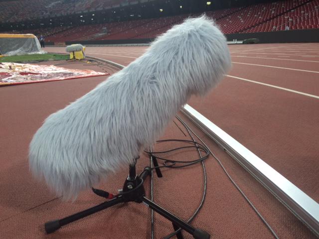 JensHungermann's tweet photo. Vermisst irgendwer seinen Hund? :) #CheckTheMic #LeichtathletikWM #Beijing2015 http://t.co/EbtLH6yEGd