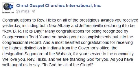 ChristGospelCII's tweet photo. In honor of Rev. Hicks' 97th birthday, she received much recognition for her lifetime of giving, loving, and serving. http://t.co/ywSMkfzFuT