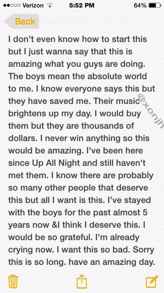 xojaanae's tweet photo. @Q102Philly @CaseyOnQ @iHeartRadio #Q102Loves1D please pick me. it would mean the world to us 😉💖 http://t.co/cbRcIkKlFC