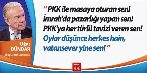 Başkasını bilmem ama ben Uğur Dündarı seviyorum. Adamsın