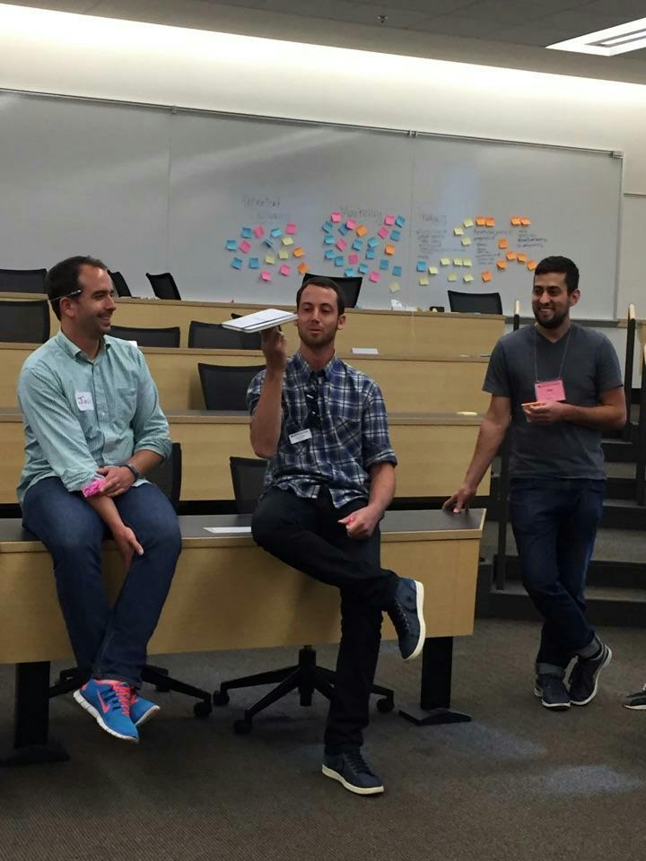 DuaneMcClellan's tweet photo. Sticky note brainstorming session! Nice spins Liran! #sec4 #RossImpact @MichiganRoss @RossMakerFaire http://t.co/jCucUb8ROq