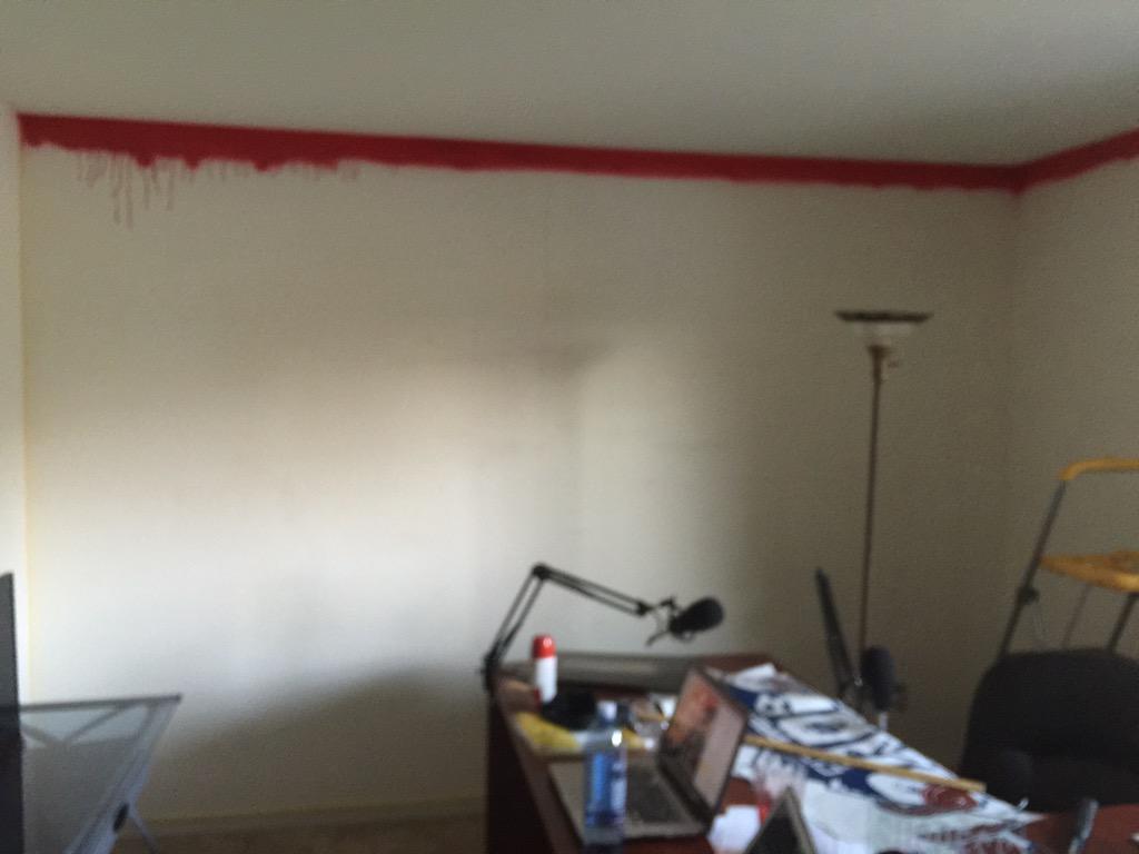 CityPrepRadio's tweet photo. Radio room getting painted for the 2015-16 High School sports season! #ItsAlwaysGameDay http://t.co/RZIxbzad0t