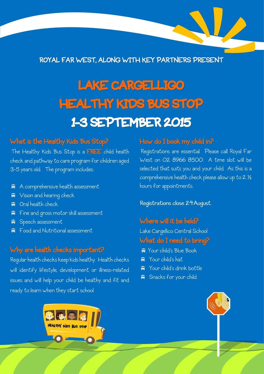 Lake Cargelligo Healthy Kids Bus Stop 1st to 3rd of September 2015