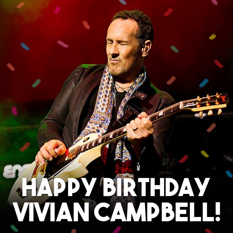 Happy 53rd Birthday to Vivian Campbell, the amazing guitarist of Catch them LIVE in SG November 24th! 
