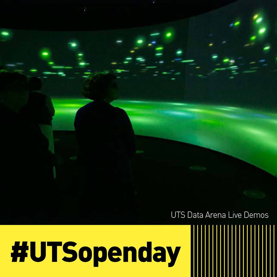 UTSFEIT's tweet photo. Seen #UTSDataArena in the news? Haven't seen it in the news? Who cares, come and see it in real life. #UTSopenday http://t.co/fOFpiqG6Aa