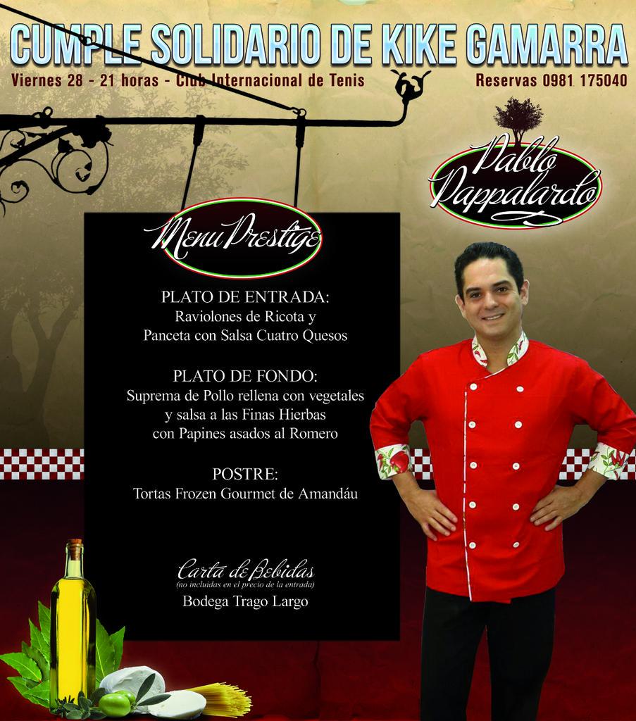 enriquegamarra's tweet photo. LA FIESTA ESTÁ SERVIDA
Con la genialidad del chef y la música de @jaimezacher @Marcelaeiou @BPR_Paraguay @PaloSantopy http://t.co/x6Rzwl5om2