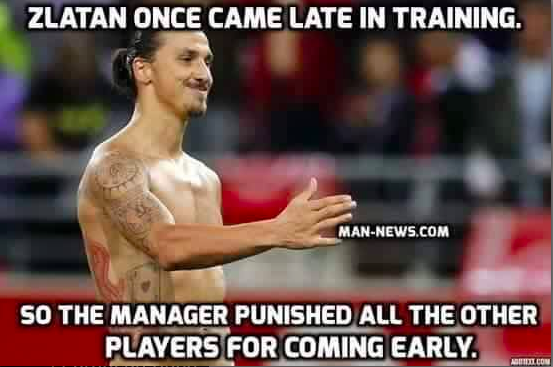 FootballFunnnys's tweet image. Zlatan things.