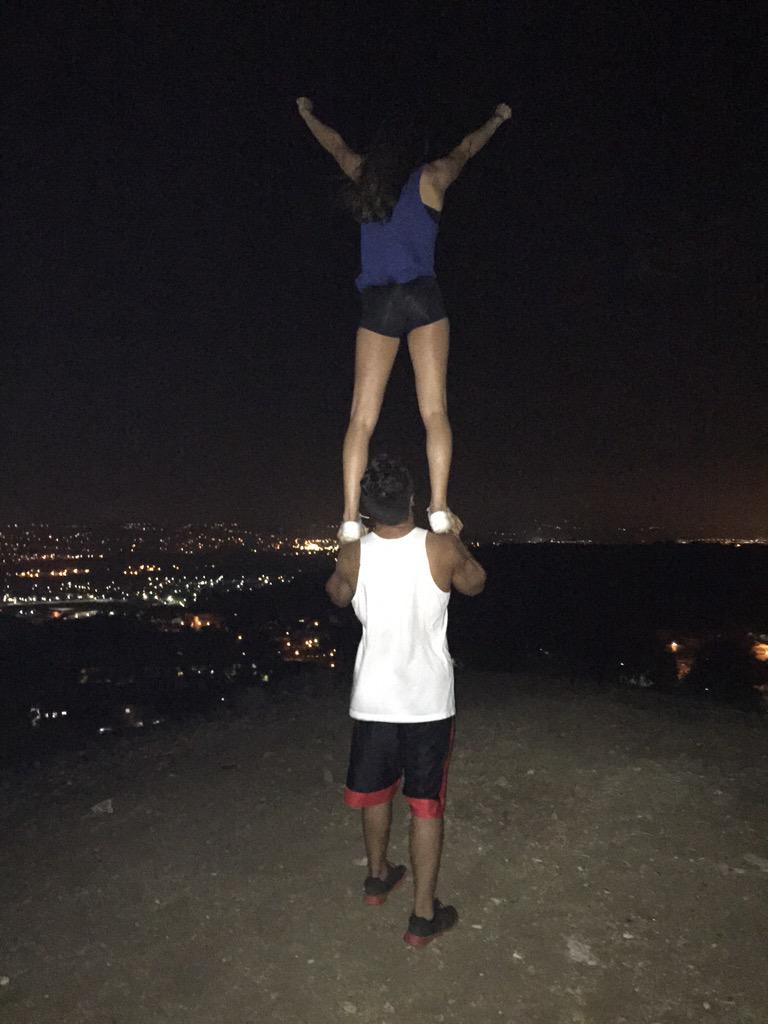 adihoz1010's tweet image. Cheer practices are so much fun💚💛 #cppcheer #calpolypomona