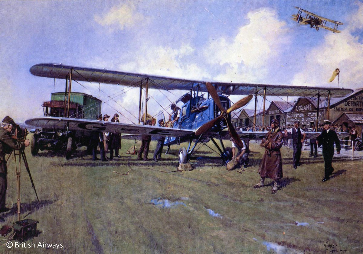 #OnThisDay in 1919 the first scheduled international flight left #London for #Paris - how long do you think it took?