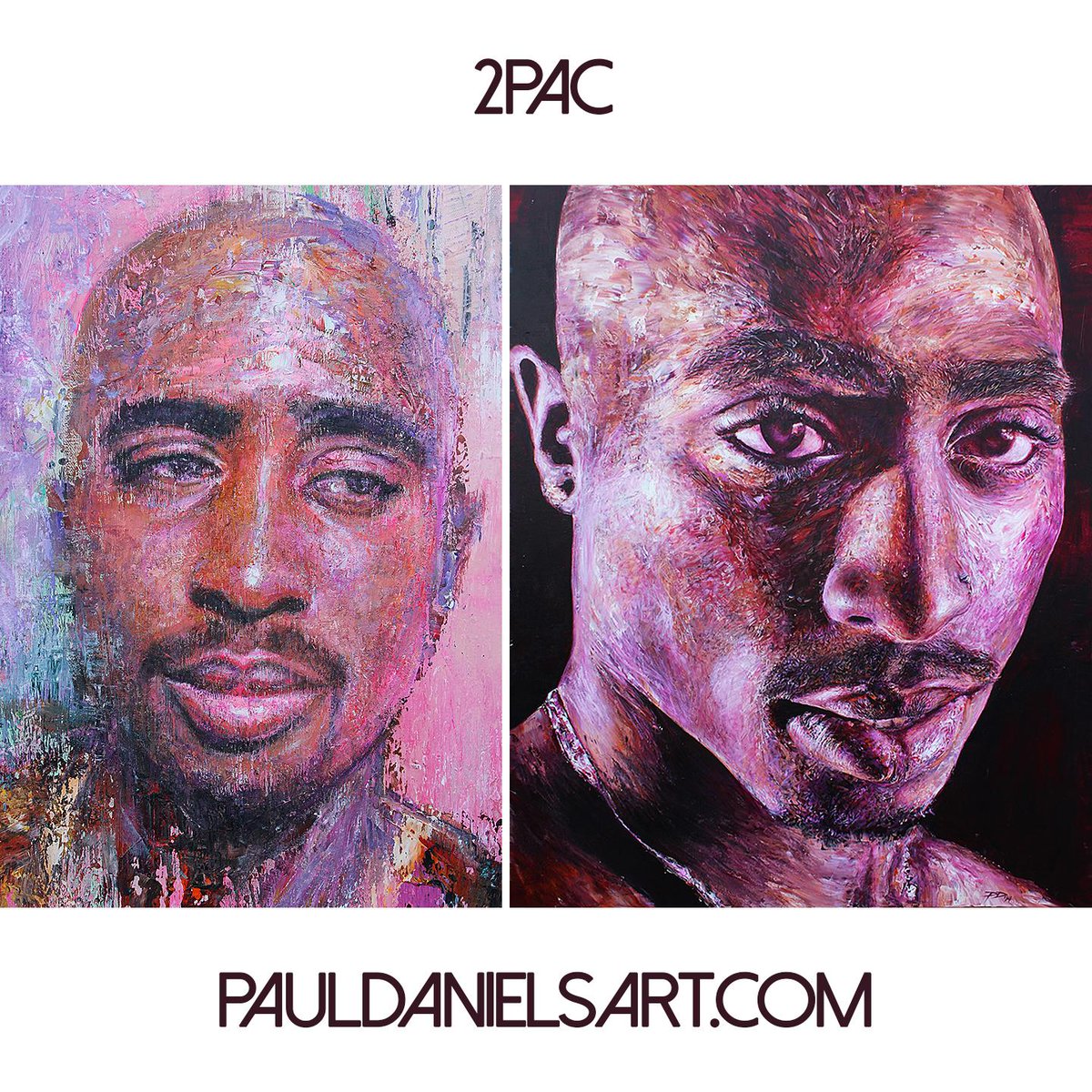 pauldanielsart's tweet photo. @2pac just announced the #2pacart social media art exhibit today. Here are my two submissions, both acrylic on canvas http://t.co/qBzOH8H4mD