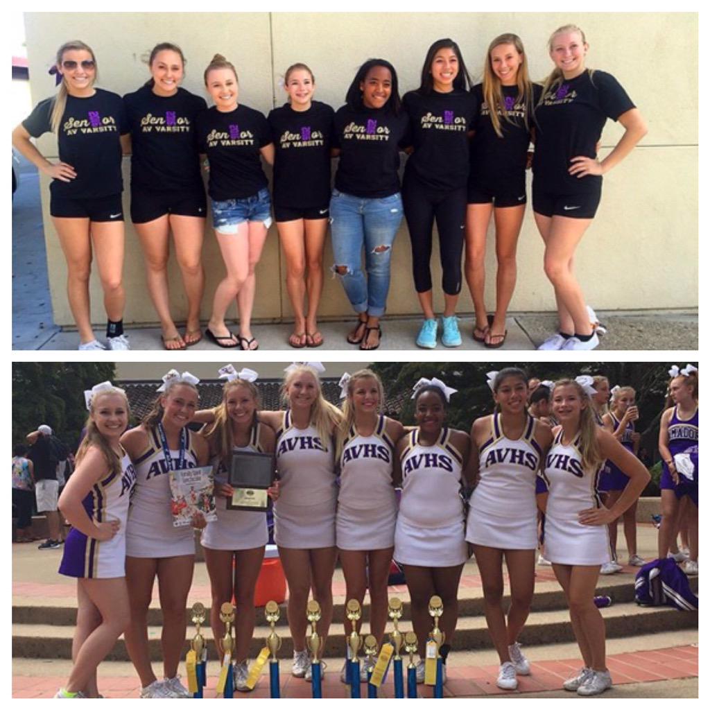 AmadorCheer's tweet photo. Good Luck on your LAST "first day" to our seniors! #classof2016 #avvarsity 💛💜 http://t.co/11wkXn8dSM