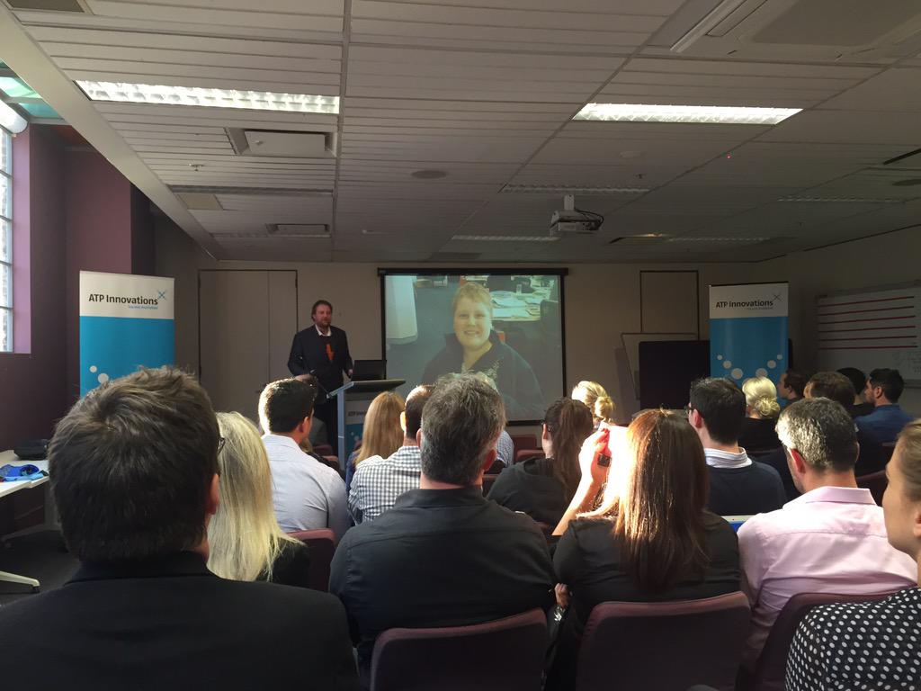 Coppo's tweet photo. Pitch night for @GRIFFINAcc #startups in #Sydney @ATPInnovations @hact_io http://t.co/P3wANSzf0E